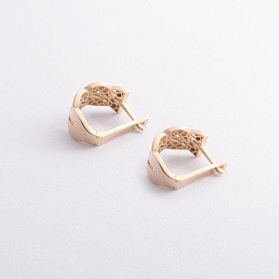 Сережки "Merry" у жовтому золоті с09406 №2