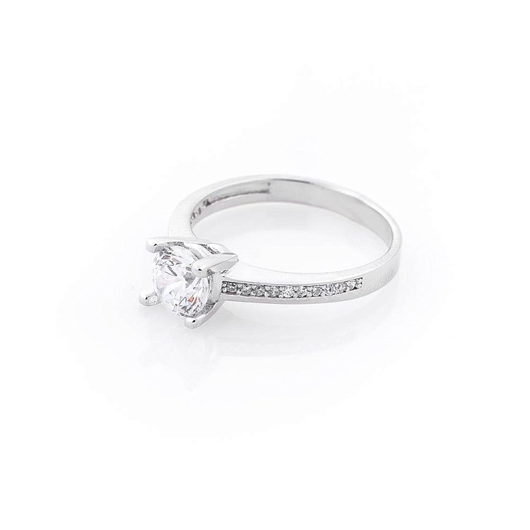 Серебряное помолвочное кольцо (фианиты) 111592 от ювелирного магазина Оникс - 2