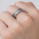 Серебряное текстурное кольцо 7098 от ювелирного магазина Оникс - 1