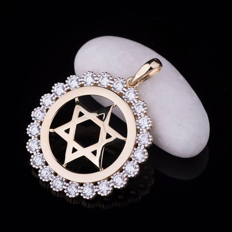 Підвіска "Зірка Давида" з золота п02155 від ювелірного магазину Онікс - 1