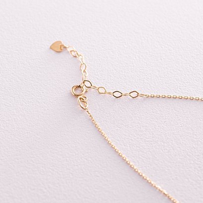 Колье "Карта Украины" в желтом золоте (голубая и желтая эмаль) кол02323 №5