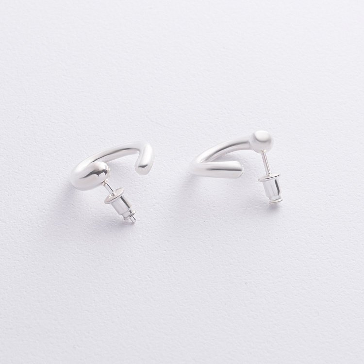 Срібні сережки - пусети "Jessica" 123457 від ювелірного магазину Онікс - 2