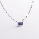 Серебряное колье "Karen" (сапфир) 8200р-HSPH от ювелирного магазина Оникс