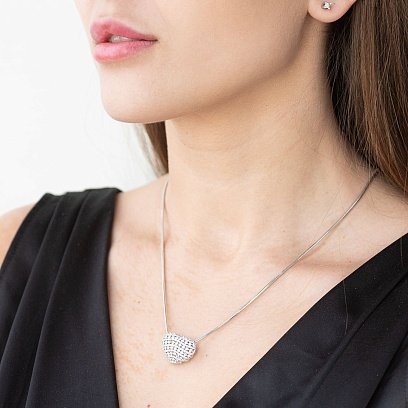 Золотий кулон "Серце" з діамантами пкит444 №2