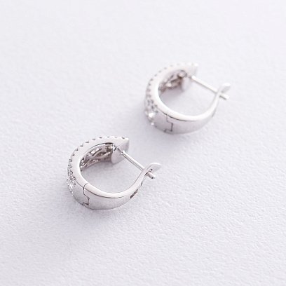 Золотые серьги с бриллиантами сб0264mi №3