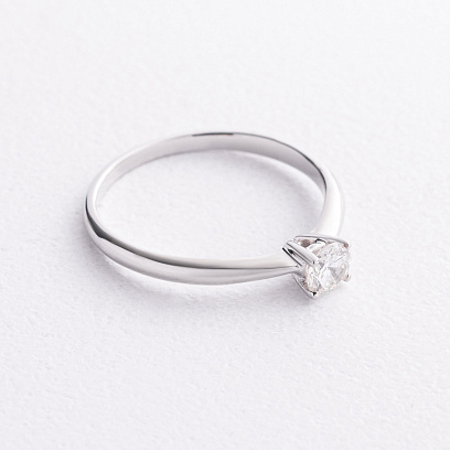 Заручальна золота каблучка з діамантом кб0693м №2