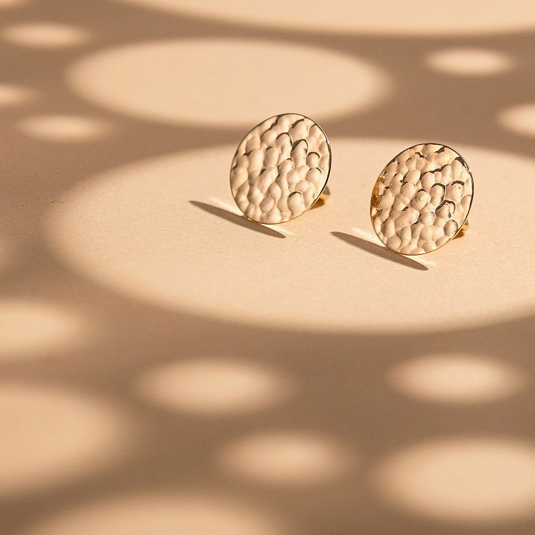 Сережки - пусети "Теона" у жовтому золоті с07803 від ювелірного магазину Онікс - 3