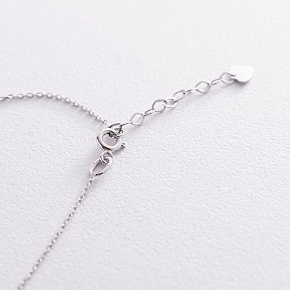 Кольє "Ластівка" в білому золоті (фіаніт) кол01920 №5