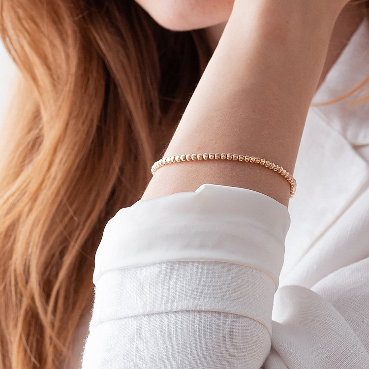 Браслет из красного золота б04169 от ювелирного магазина Оникс - 7