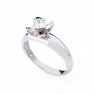 Серебряное кольцо с фианитом 111905 от ювелирного магазина Оникс