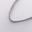 Шелковый серый шнурок с серебряной застежкой 18520 от ювелирного магазина Оникс - 2