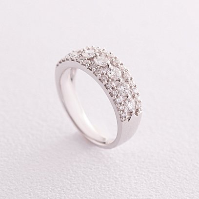 Каблучка у білому золоті з діамантами кб0433nl