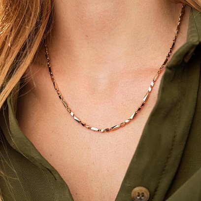 Фантазийная цепочка в красном золоте ц00472 №4