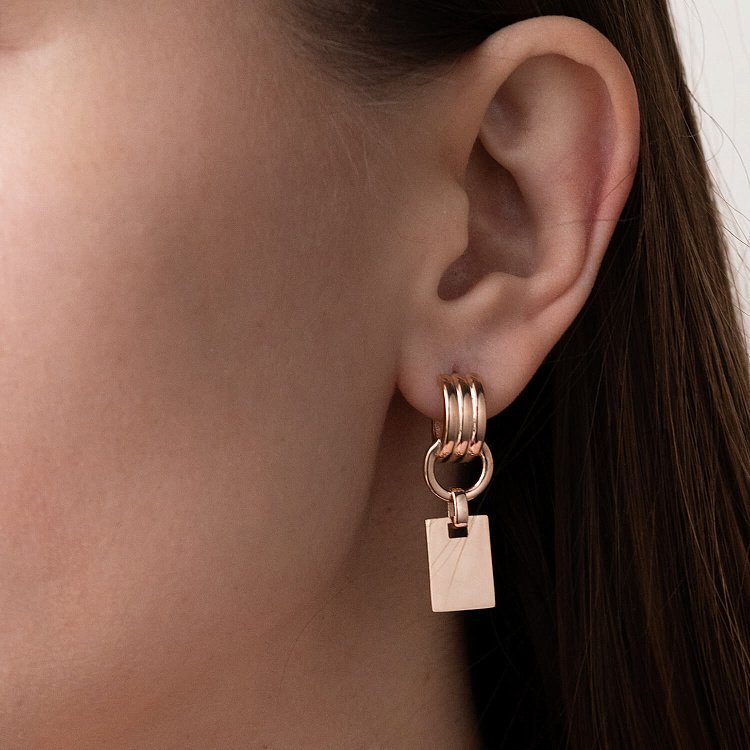 Золотые серьги на английской застежке с06492 от ювелирного магазина Оникс - 2