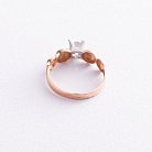 Золотое кольцо с фианитом к05247 от ювелирного магазина Оникс - 2