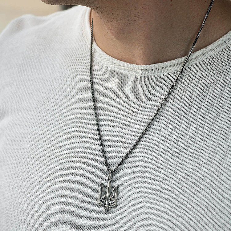 Підвіска "Герб України - Тризуб" у сріблі 133150 від ювелірного магазину Онікс - 3