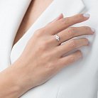 Золотое кольцо с бриллиантами кб0313lg от ювелирного магазина Оникс - 1
