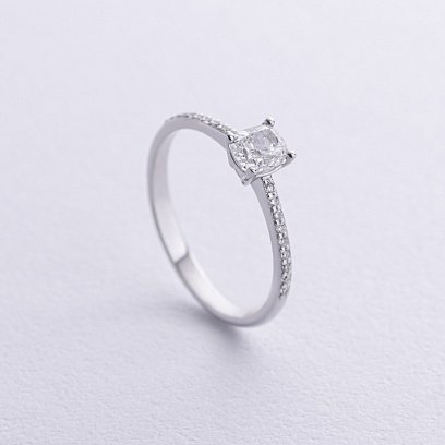 Помолвочное кольцо с бриллиантами (белое золото) 235451121