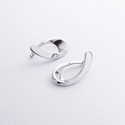 Серьги "Капельки" в белом золоте с08900 №2