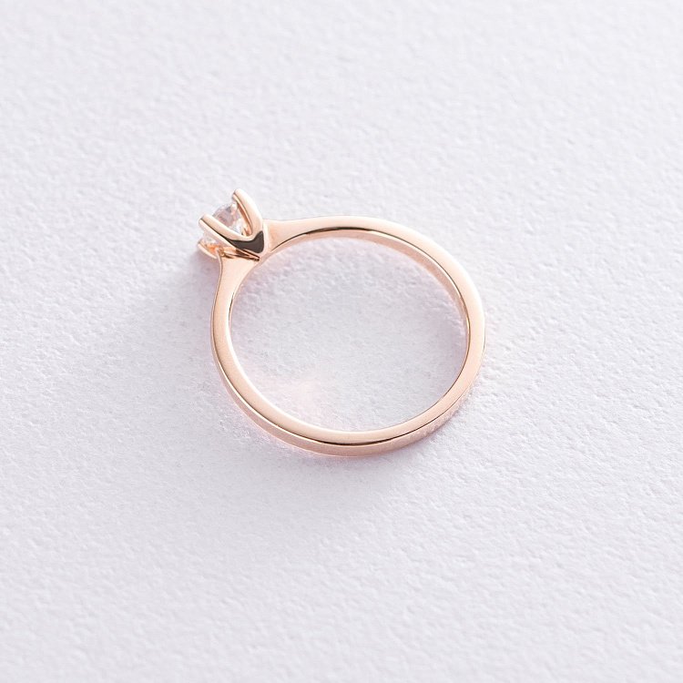 Золота заручальна каблучка з діамантом кб0235 від ювелірного магазину Онікс - 2