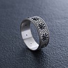 Серебряное кольцо "Вышиванка" (черные фианиты) 1113ч от ювелирного магазина Оникс - 11