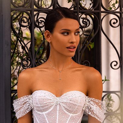 Золотые серьги "Круговорот на цепочке" с07510 №11