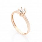 Золотое помолвочное кольцо с фианитом к05848 от ювелирного магазина Оникс