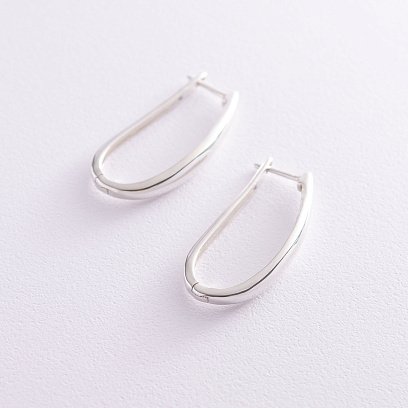 Серебряные серьги на английской застежке 122681