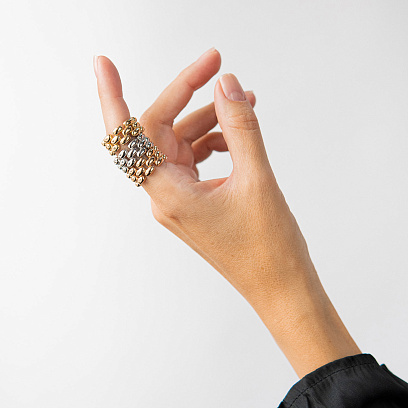 Каблучка "Charlie" у жовтому золоті к08380 №4