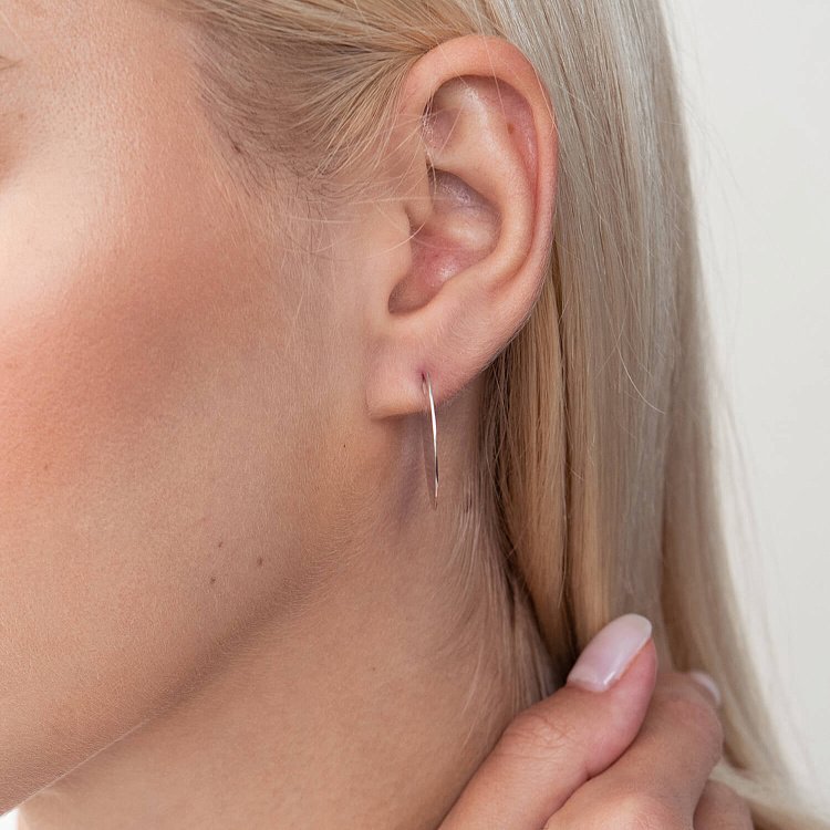 Серебряные серьги - пусеты "Лаура" 123125 от ювелирного магазина Оникс - 3