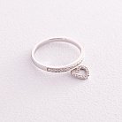 Золотое кольцо "Сердечко" с бриллиантами кб0073ca от ювелирного магазина Оникс - 4