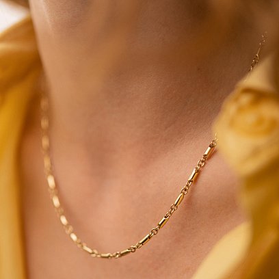 Кольє - ланцюжок у жовтому золоті ц00494 №4