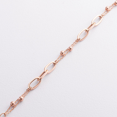 Золотий браслет з кульками б05723 №2