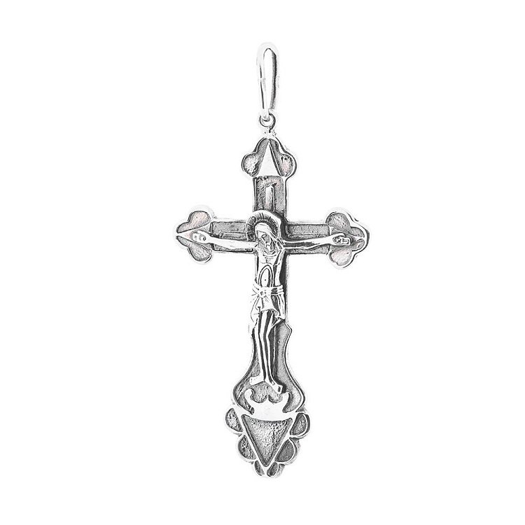 Срібний православний хрест 13402 від ювелірного магазину Онікс