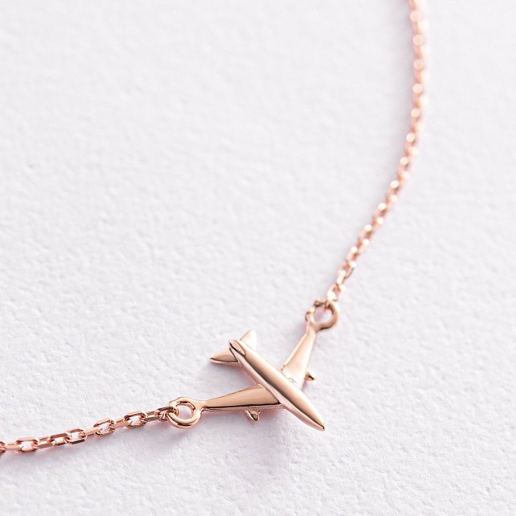 Золотий браслет "Літачок" б04143 від ювелірного магазину Онікс - 2