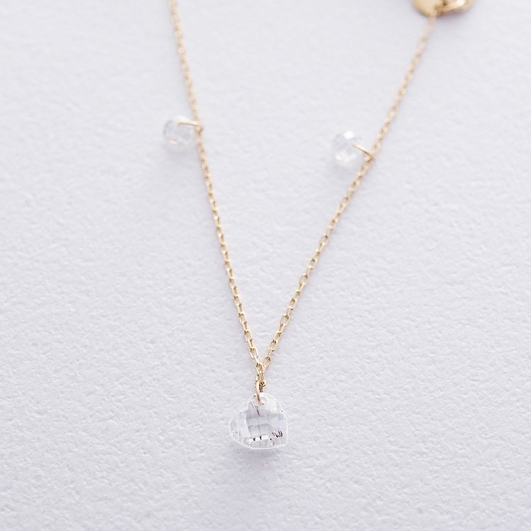 Двойной золотой браслет Монетки с фианитами б04292 от ювелирного магазина Оникс - 2