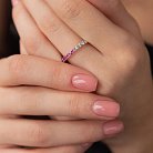 Золотое кольцо с бриллиантами и рубинами кб0469di от ювелирного магазина Оникс - 3