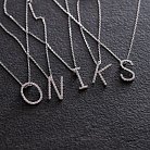 Золоте кольє з літерою "О" з діамантами 133931121 от ювелирного магазина Оникс - 5