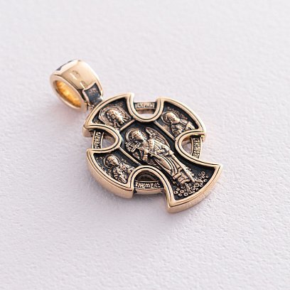 Православный крест "Господь Вседержитель. Ангел Хранитель" п03883 №5