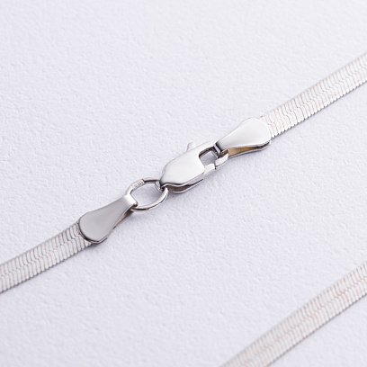 Колье "Наоми" в белом золоте (снейк) ц00519 №7