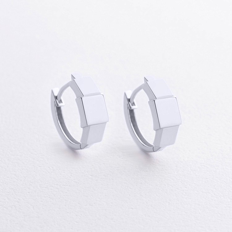 Сережки "Sandra" у білому золоті с09233 від ювелірного магазину Онікс