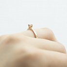 Золотое помолвочное кольцо с фианитом к05787 от ювелирного магазина Оникс - 3