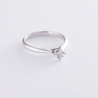 Золота заручальна каблучка (куб. цирконій Swarovski) к06267 №3