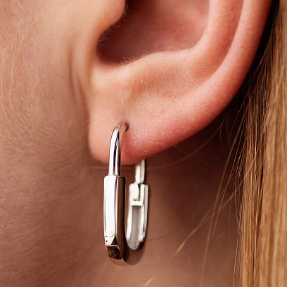 Серьги "Camilla" в белом золоте с08892 №5