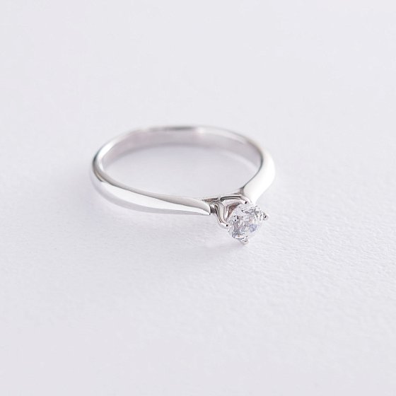 Золота заручальна каблучка (куб. цирконій Swarovski) к06267 №3