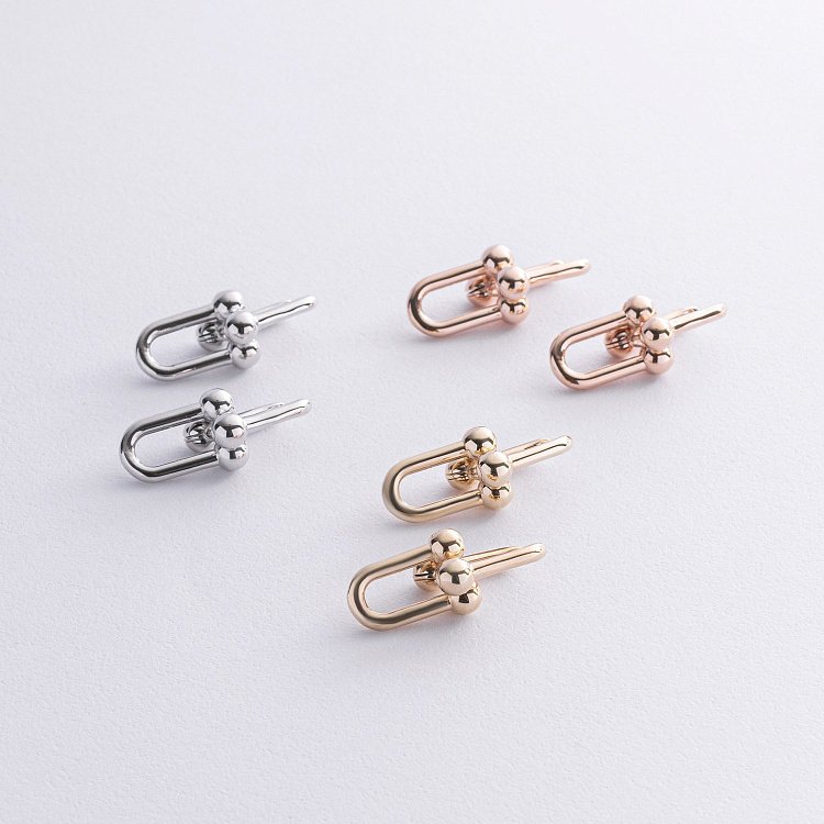 Серьги "Фантазия" в белом золоте с08793 от ювелирного магазина Оникс - 6