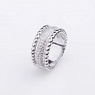 Срібний перстень з фіанітами 111829 от ювелирного магазина Оникс