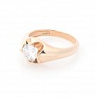Золотое помолвочное кольцо с фианитом к04807 от ювелирного магазина Оникс - 1