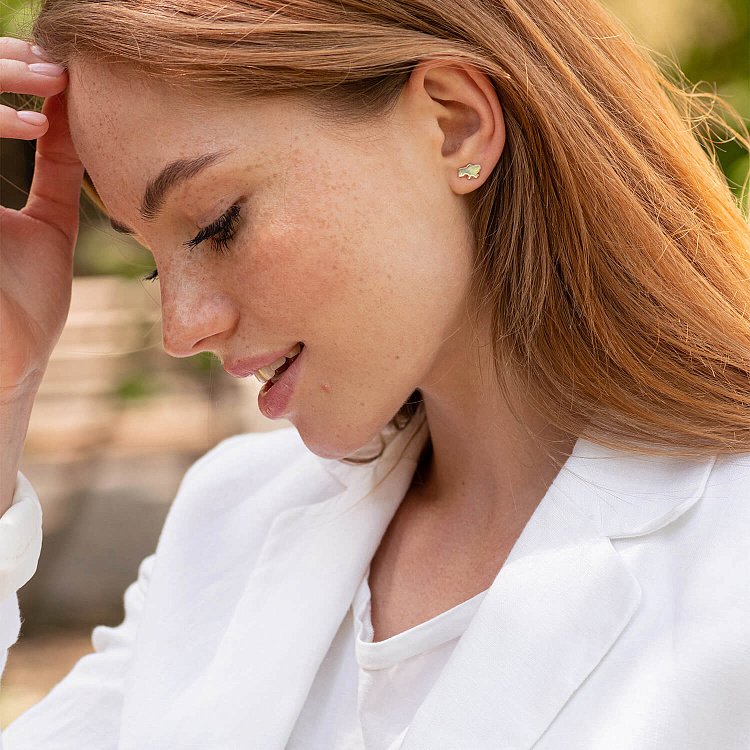 Сережки - пусети "Карта України" у білому золоті с08012 від ювелірного магазину Онікс - 9