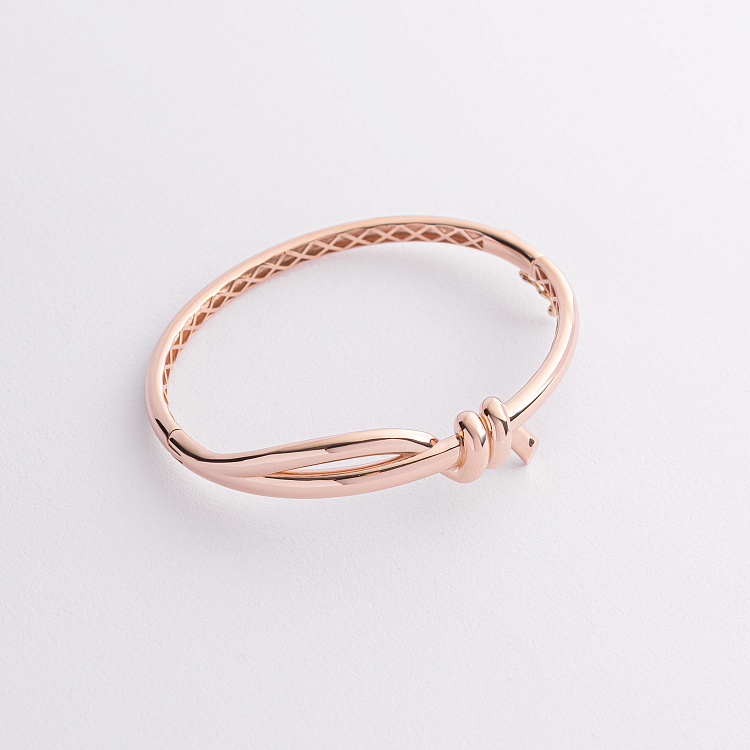 Жорсткий браслет "Brigitte" у червоному золоті б05732 від ювелірного магазину Онікс - 1